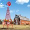 Sturdy 8 Feet Metal Windmill Outdoor Garden Decoration with Rotating Blades